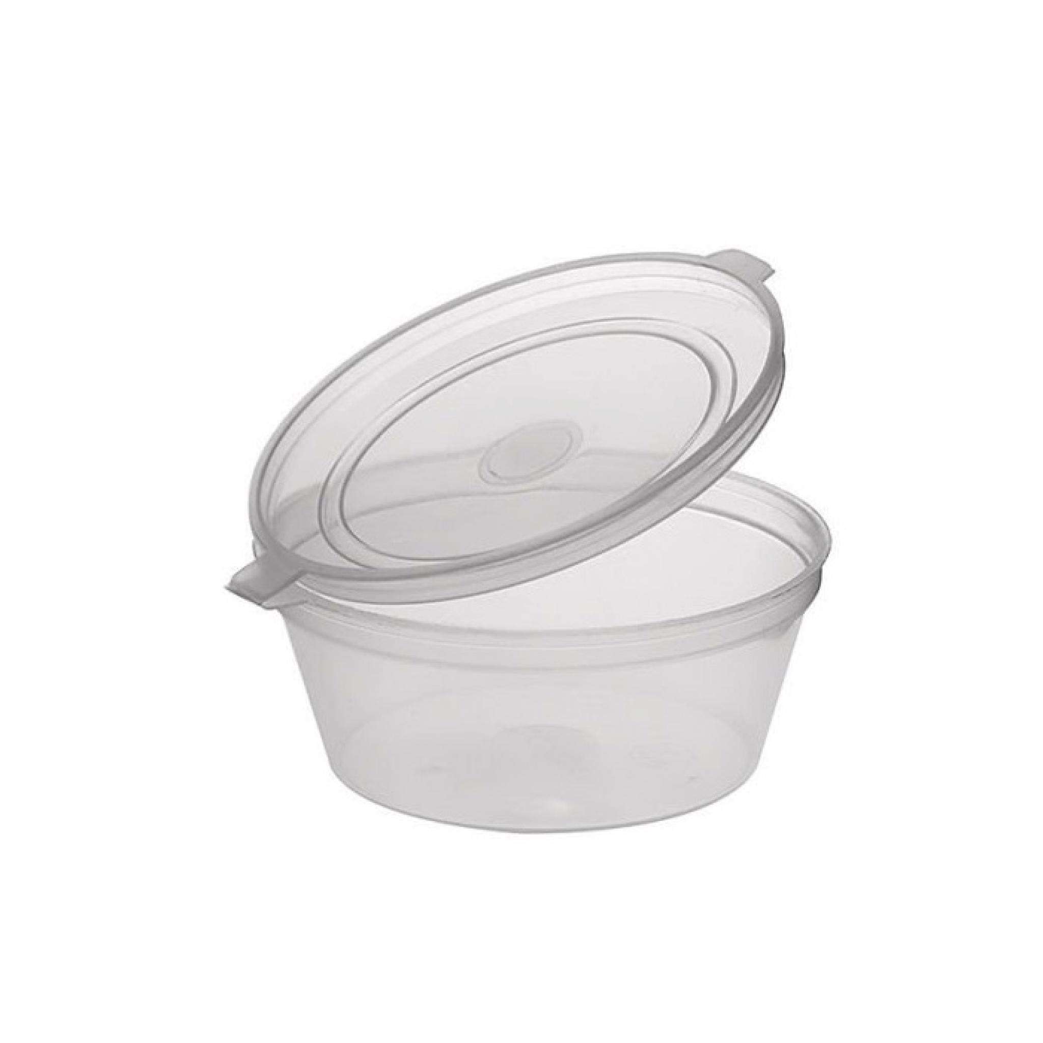 Clear Plastic Round Container With Lid 50ml
